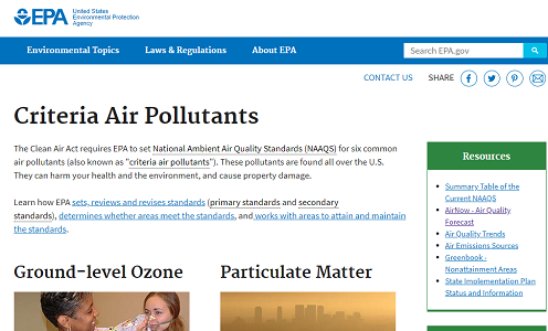 criteria air pollutants